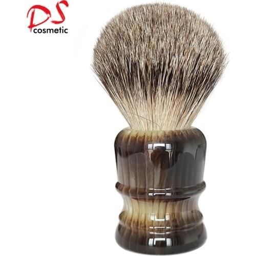 Dscosmetic super badger hair shaving brush and resin handle