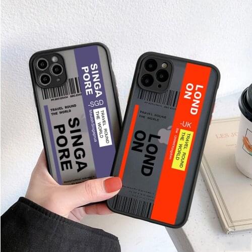 Hot Retro label Luxury Silicone Shockproof Matte Phone Case For iPhone 11 12 Pro Max Mini X XS XR 7 8 Plus SE 2020