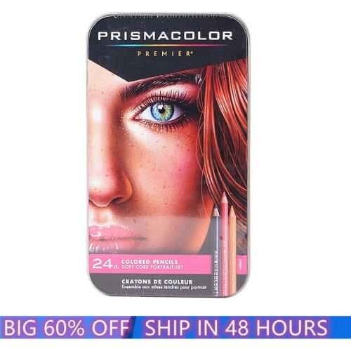 USA Prismacolor Premier 24 color skin color portrait pencil oily soft big core painting pencil Sanford Prismacolor artist pencil