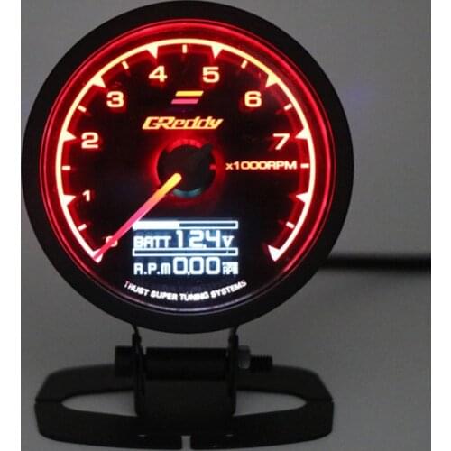 GReddi Multi D/A LCD Digital Display Greddi Gauge Turbo Boost Turbine Tachometer Car Console General Instrument 7 Color 62mm