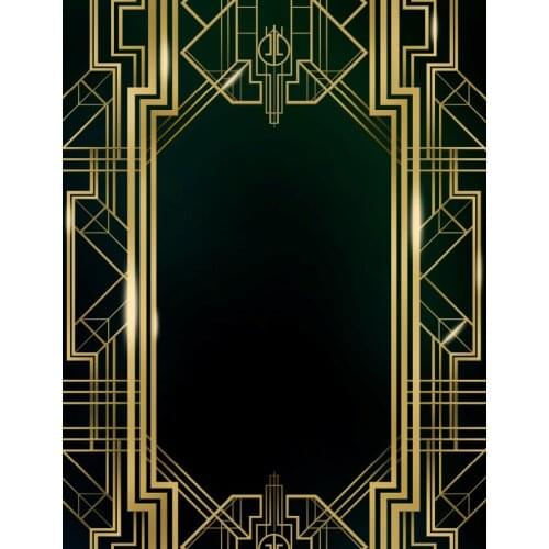 Thin Vinyl Vintage 1920s Black Gold Great Gatsby Custom Photo Studio Background Backdrop Vinyl Background Photography