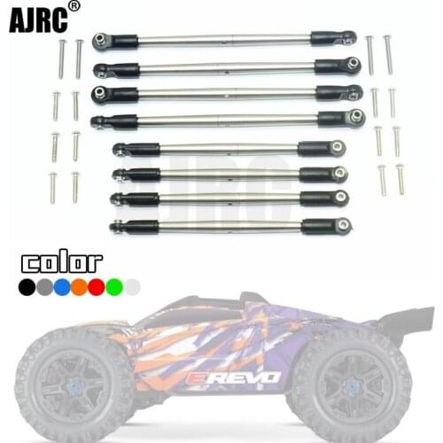 TRAXXAS E-REVO new and old general purpose stainless steel positive and negative teeth adjustable whole car pull rod 8638+8646