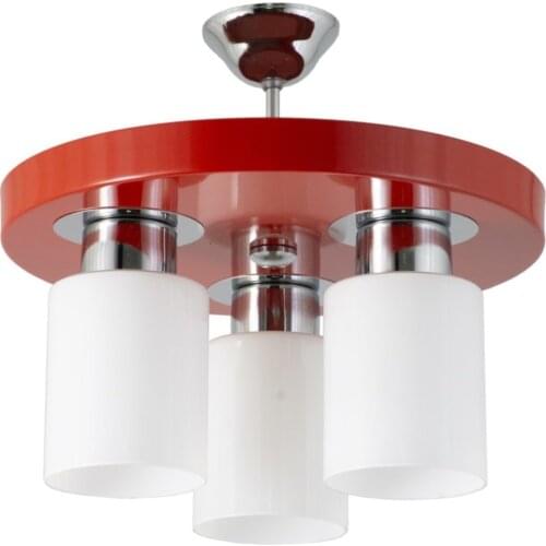 Triple Modern Sports Model Round Tray Red Chandelier