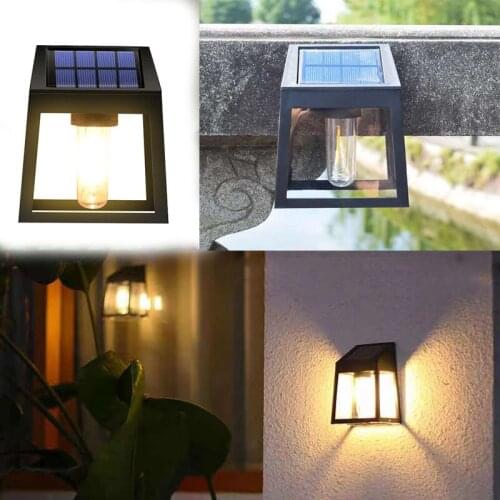 LED Smart Light Control Solar Wall Light Outdoor Waterproof Tungsten Wire Garden Courtyard Wall Corridor Decorative Lighting