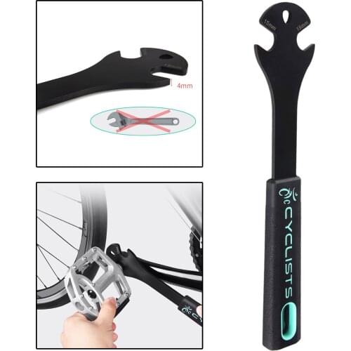 Bike Pedal Wrench 15mm Double Sided Bicycle Pedals Spindle Spanner Removal