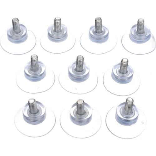 10pcs M6 M8 screw furniture leveling feet Floor Protector Rubber Strong Suction Cup Hook for Glass Table Tops support Hardware