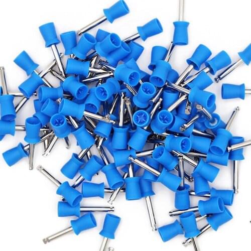 1Box Dental Polishing Brush Tooth Polish cup Flat head polishing cup low speed bending machine Polisher Brushes Rubber Brush