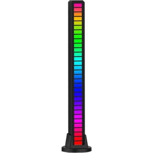 1Pcs Rhythm Lamp Colorful Light With RGB Pickup Lights Computer Atmosphere Light USB Rhythm Lights Color 3D Visual Level Lamps