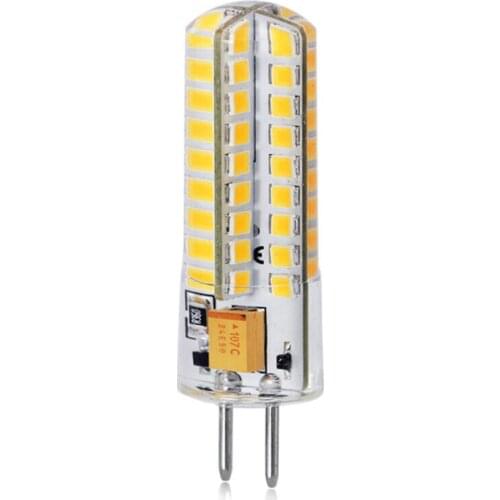 100pcs 12V 24V G4 G5.3 GY6.35 LED Bulb 72SMD 2835 LED Corn Lamp LED Silicone Crystal Chandelier Bulb Dimmable White Warm White