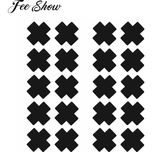 20Pcs Womens Nipple Covers Bra Pad Breast Pasties Stickers Satin Cross Shape Breast Petals Self-Adhesive Disposable Nipple Cover