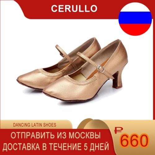 Latin Dance Shoes For Women Tango Shoes Medium Heels Modern Ballroom/Salsa/Waltz Dancing Shoes Womens Shoes Sneakers Soft A271