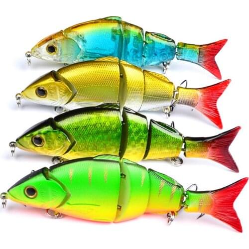 4PCS 5 Segment Multi section Fishing Fish Lure Swimbait Crankbait Minnow 12.8cm/22g