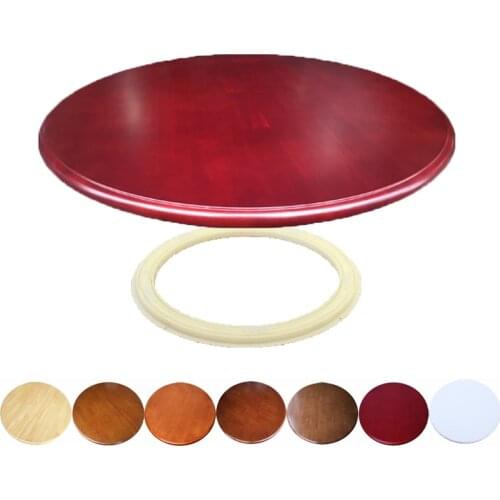 HQ WL Solid Oak Wood Quiet Smooth Lazy Susan Rotating Tray Dining Table Turntable Swivel Wood Table