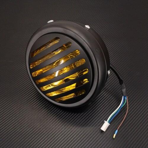 Vintage Motorcycle Headlight Halogen Moto Light 5.75 Inch 35W for Honda CG125 GN125 Sportster Cafe Racer Chopper Bobber Headlamp