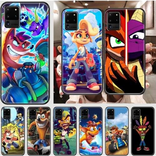 Game Crash Bandicoot Phone case For Samsung Galaxy Note 4 8 9 10 20 S8 S9 S10 S10E S20 Plus UITRA Ultra black soft back fashion