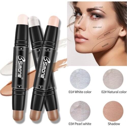 BSIMONE Double-head Highlighting Concealer Stick Light & Shadow Stick Face & Nose Shadow Highlighting & Brightening Stick TSLM2