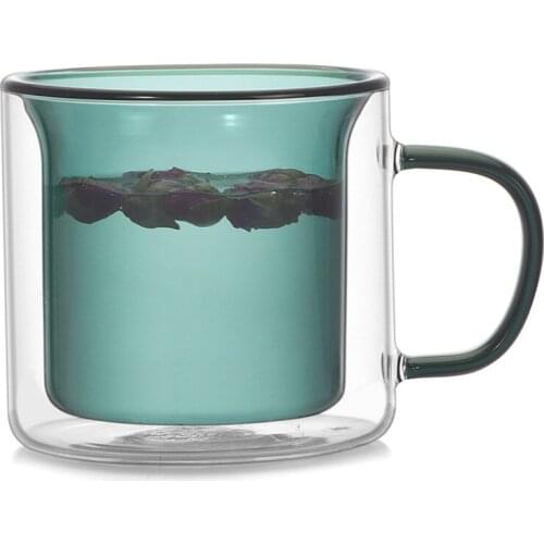 Creative High Borosilicate Glass Transparent Teacup Double Wall Champagne Beer Cup Household Drinkware Bar Cocktail Vodka Mug