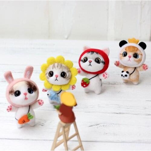 1 Set DIY Wool Needle Felting Kit Needle Felting Beginner Kits with Instructions and Needle Felting Basic Tools Felt DIY Package