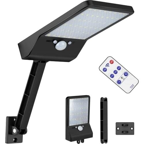 Newest Solar Lamp 48 leds 3 Modes Light Outdoor Waterproof Lighting 900lm Led For Garden Wall Rotable Pole