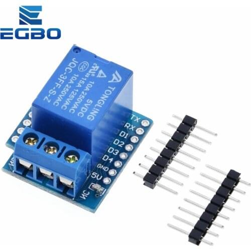 1Set One Channel Wemos D1 Mini Relay Shield Wemos D1 Mini Relay Module for ESP8266 Development Board 1 channel