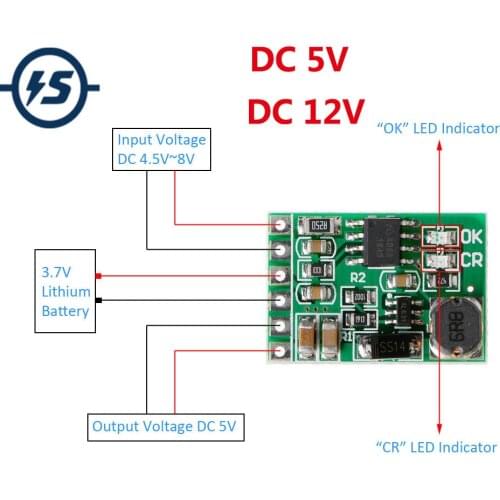 Boost Converter 5V 12V UPS DC-DC Charging Module Boost Module Without Welding