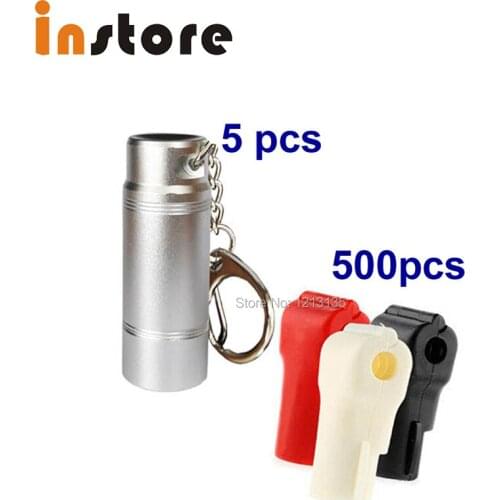 500pcs Retail Security Shop Stop Lock + 5 Detachers Hooks Anti-theft lock Stem & Peg Display