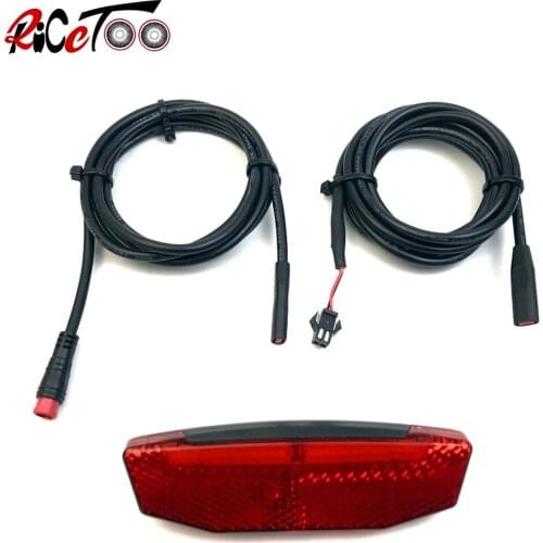 RICETOO Electric Bicycle Rear Light Mountain bike 6V 12V 24V 36V 48V 60V Road Bike Ebike Tail Light