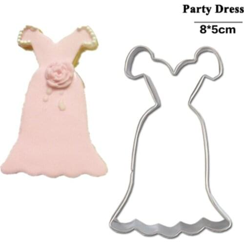 1cs Women Skirt Shape Cake Mold Cookie Cutter Fondant Cake Decorating Tools Sugar craft Cutter Cake Baking Tool