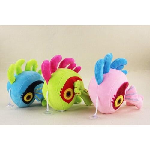25 cm 3 Colors Pink Green Blue Murloc Fish Plush Sucker Pendant Doll Stuffed Soft Animal Toy for Kids Gifts