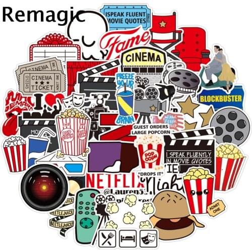 50pcs New Movie Party Cartoon Children Stickers Skateboard Guitar Suitcase Girls Waterproof scrapbooking Sticker Graffiti Toy