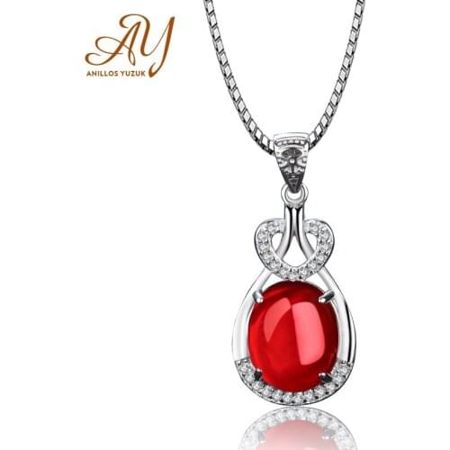 Anillos Yuzuk Natural Chalcedony Gemstones Pendant Necklace For Women Wedding Anniversary Party Gift Free Shipping