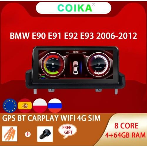 1920*720 IPS Touch Screen Car Multimedia For BMW E90 E91 E92 E93 2006-2012 Android 10.0 System GPS Navi Radio 4G LTE WIFI 8 Core
