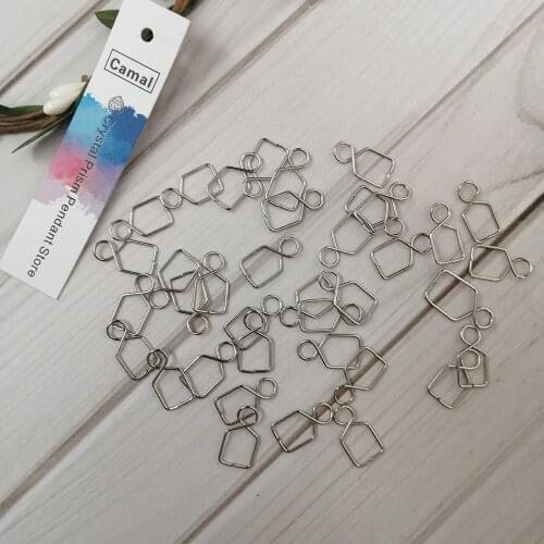 Camal 100pcs 7mm*14mm Chrome Metal Buckle Hook Connector For Hanging Crystal Tube Ball Pendant Chandelier Lamp Lighting Parts