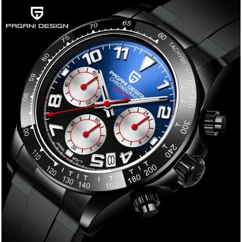 Pagani Design New Men Quartz Watch Stainless Steel Automatic Waterproof Clock Mens Military Sports Time Code Table Reloj Hombre