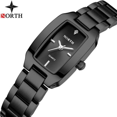 Luxuy Brand New Women Watch NORTH Fashion Steel Strap Bracelet Casual Watch Women Waterproof Quartz Lady Wristwatch Reloj Mujer