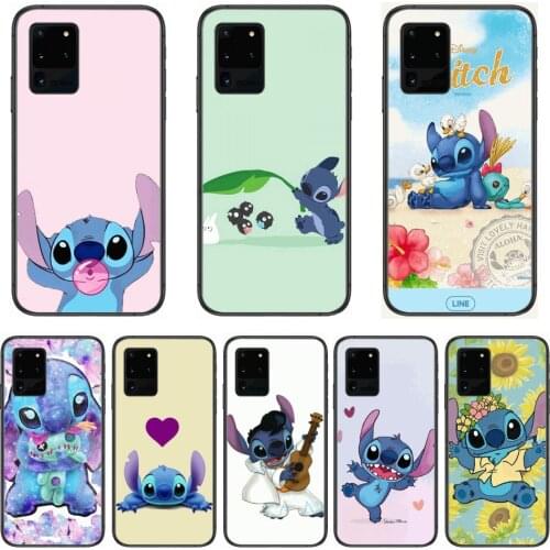 Stitch Phone cover hull For SamSung Galaxy S 6 7 8 9 10 20 Plus Edge E 5G Lite Ultra black soft bumper