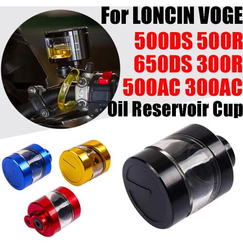 Motorcycle Brake Clutch Tank Cylinder Fluid Oil Reservoir Cup Oil Fluid Cup For LONCIN VOGE 500DS 500R 650DS 300R 300RR 500 DS R