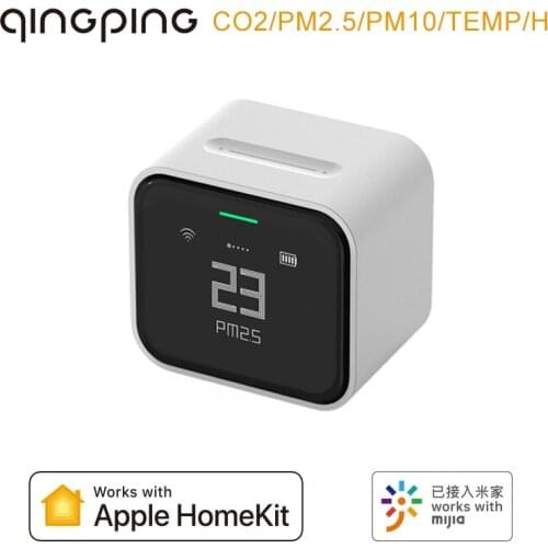 Qingping Home CO2 Quality Sensor Air Detector PM2.5 PM10 Temperature Humidity Indoor Air Monitor Touch Screen With Mi Mijia APP