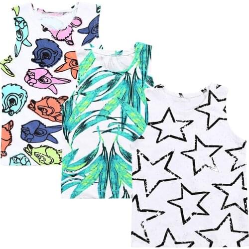 3 Pcs/Lots New Summer Baby Boys Vests T-shirts Vest For Newborn Pineapple Top Outfit Boy Girl Tops Clothes Cotton Tees Playsuits