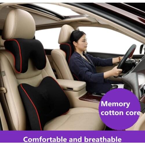 New Car Headrest U Shape Pillow Memory Foam Auto Interior Seat Neck Rest Waist Support Lumbar Protector Seat Cushion Accessories