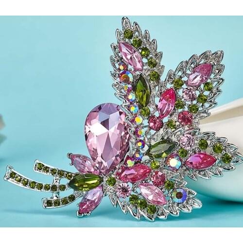 Very Beautiful Bridal Wedding Brooches Collar Flower Brooch Bouquet Shiny Brand Rhinestone Broaches Relogio Feminino Broch Game