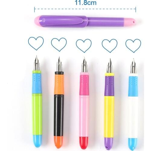 2020newest colorful fountain pen with blue ink catridge for office student writing drawing bullet journal recycle pen
