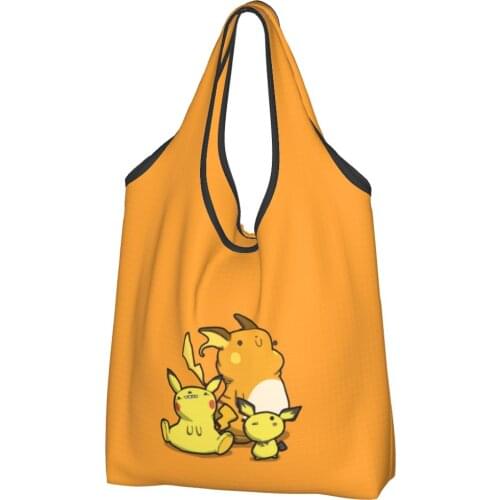 Pika And His Friends Canvas Bag Woman Cheap Bag Anime Ins Shoppers Bag