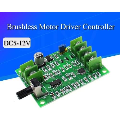 5V 12V Brushless DC Motor Driver Controller Board with Reverse Voltage Over Current Protection for Hard Drive Motor 3/4 Wire