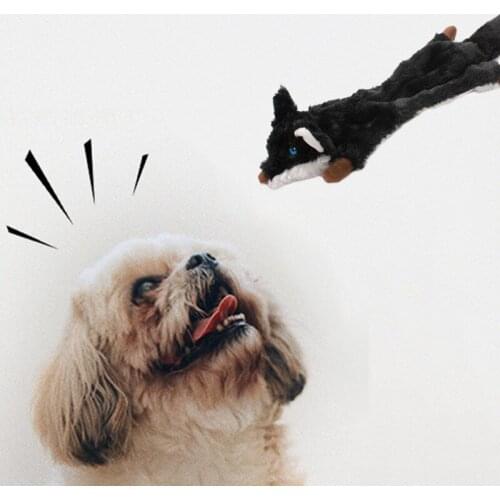 Pet Plush Squeaky Animals-shaped Toy-Wolf, Dog Bite-resistant Chew Toy