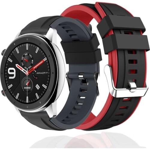 Silicone Band For Amazfit Gtr Watch Strap For Xiaomi Amazfit Gtr 47mm For Samsung Galaxy Gear S3 46mm Straps 22mm sport Bracelet
