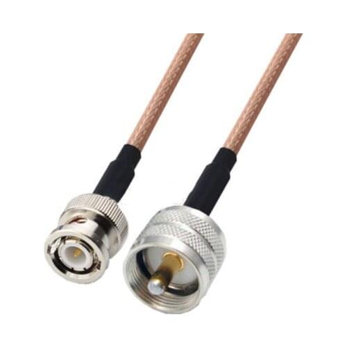 BNC Male to UHF PL259 Male Connector Pigtail Jumper RG316 Cable 50 ohm