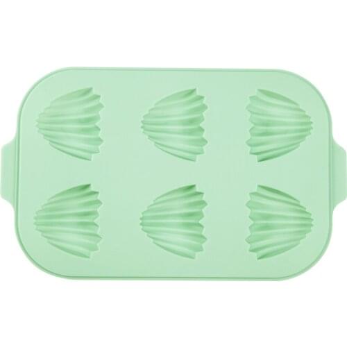 New 6 Cavity Heart Shell Shape Silicone Cake Mold Cookies DIY Handmade Kitchen Reuse Baking Tools Decorating Mousse Making Mould