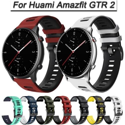 For Huami Amazfit GTR 2 47MM Strap GTR2 Sport Bracelet Silicone Watchband 22 mm Watch Band For Amazfit Stratos 3 2 Pace