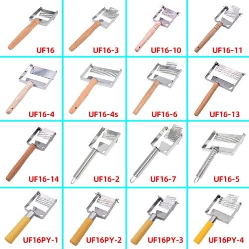 Beekeeping Honey Uncapping Tools Scraper Honey Cutter Beehive Honeycomb Scraper Equipment Wooden Handle Uncapping Fork Shovel